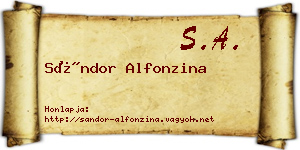 Sándor Alfonzina névjegykártya